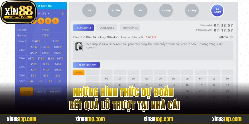 Những hình thức dự đoán kết quả lô trượt tại nhà cái